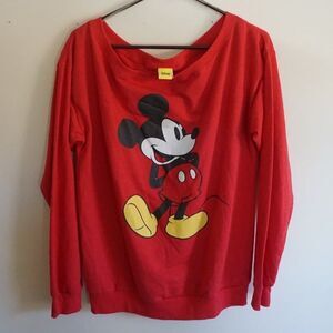 Disney Classic Mickey Mouse Cozy Pullover Sweatshirt/Sweater Longsleeve Large
